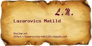 Lazarovics Matild névjegykártya