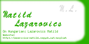 matild lazarovics business card